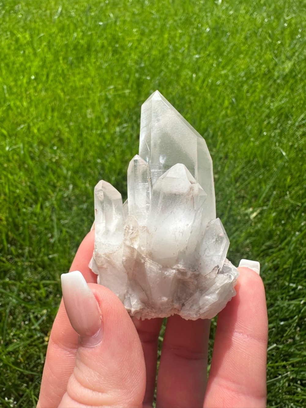 Clear Quartz Crystal Cluster - Transparent white From Madagascar